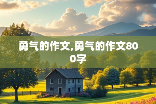 勇气的作文,勇气的作文800字