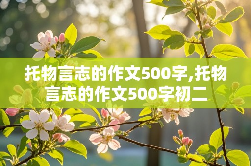 托物言志的作文500字,托物言志的作文500字初二