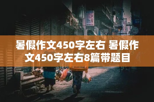 暑假作文450字左右 暑假作文450字左右8篇带题目