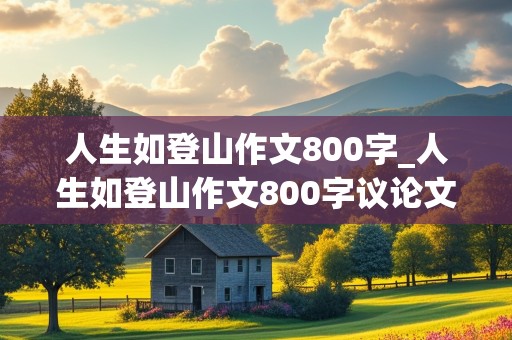 人生如登山作文800字_人生如登山作文800字议论文