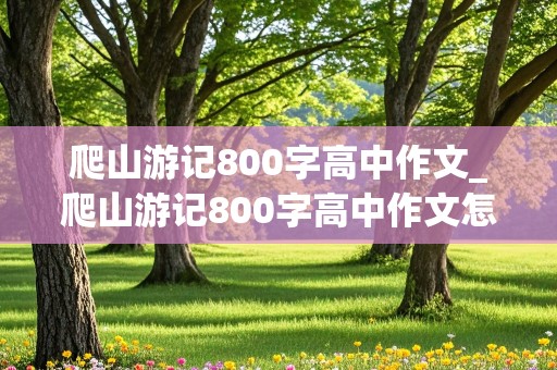 爬山游记800字高中作文_爬山游记800字高中作文怎么写