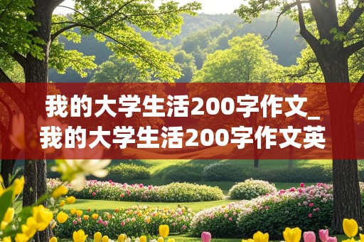 我的大学生活200字作文_我的大学生活200字作文英语