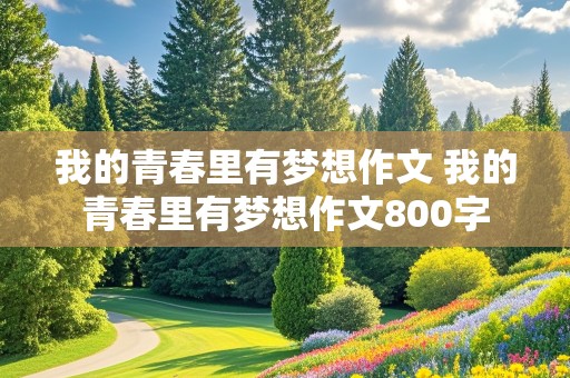 我的青春里有梦想作文 我的青春里有梦想作文800字