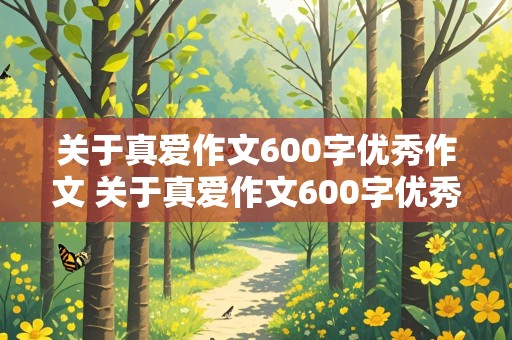 关于真爱作文600字优秀作文 关于真爱作文600字优秀作文题目