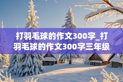 打羽毛球的作文300字_打羽毛球的作文300字三年级