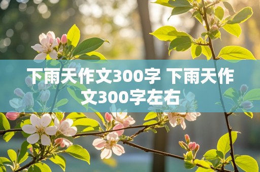 下雨天作文300字 下雨天作文300字左右