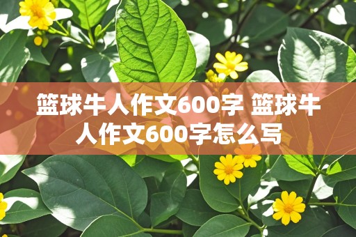 篮球牛人作文600字 篮球牛人作文600字怎么写