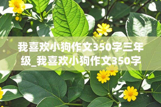 我喜欢小狗作文350字三年级_我喜欢小狗作文350字三年级作文