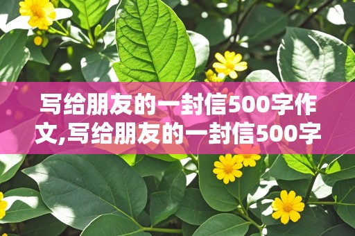 写给朋友的一封信500字作文,写给朋友的一封信500字作文小学