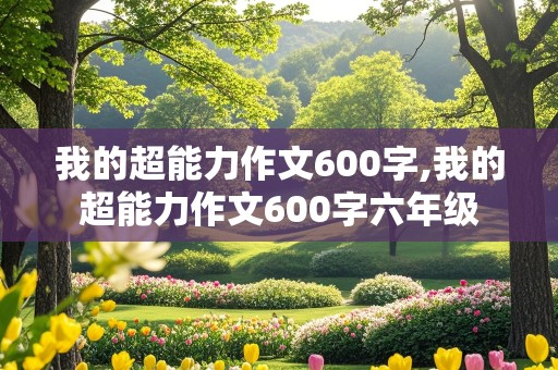 我的超能力作文600字,我的超能力作文600字六年级