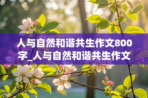 人与自然和谐共生作文800字_人与自然和谐共生作文800字高中