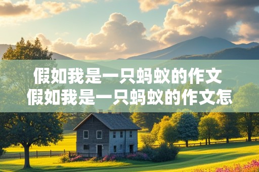 假如我是一只蚂蚁的作文 假如我是一只蚂蚁的作文怎么写