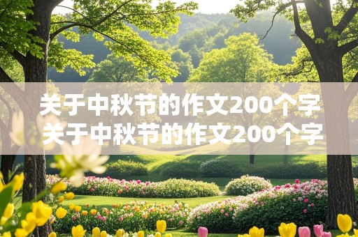 关于中秋节的作文200个字 关于中秋节的作文200个字左右