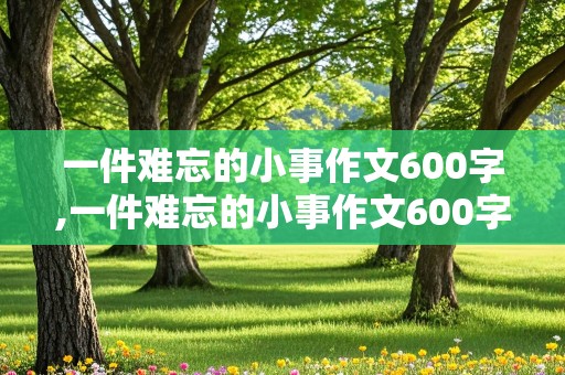 一件难忘的小事作文600字,一件难忘的小事作文600字初中