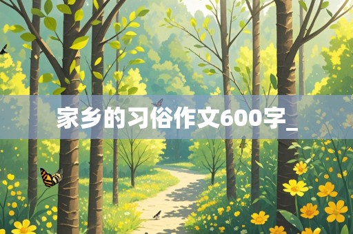 家乡的习俗作文600字_