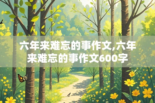 六年来难忘的事作文,六年来难忘的事作文600字