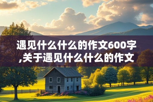 遇见什么什么的作文600字,关于遇见什么什么的作文600字