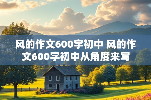 风的作文600字初中 风的作文600字初中从角度来写