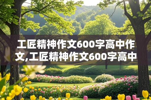 工匠精神作文600字高中作文,工匠精神作文600字高中作文怎么写