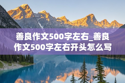 善良作文500字左右_善良作文500字左右开头怎么写