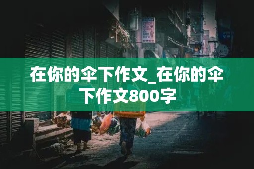 在你的伞下作文_在你的伞下作文800字