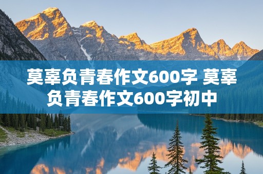 莫辜负青春作文600字 莫辜负青春作文600字初中