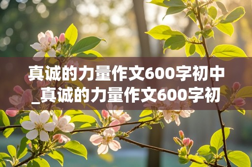 真诚的力量作文600字初中_真诚的力量作文600字初中叙事