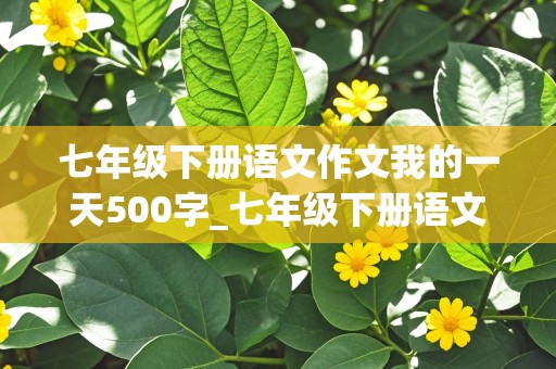 七年级下册语文作文我的一天500字_七年级下册语文作文我的一天500字左右