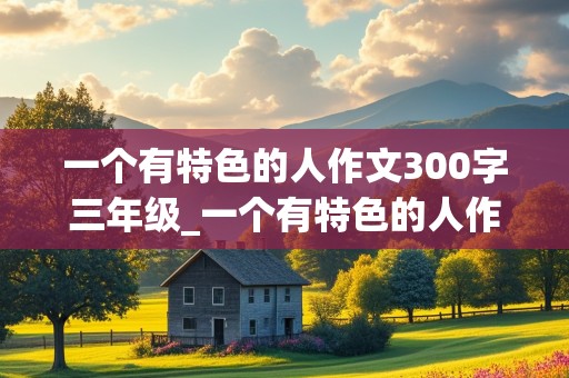 一个有特色的人作文300字三年级_一个有特色的人作文300字三年级下册