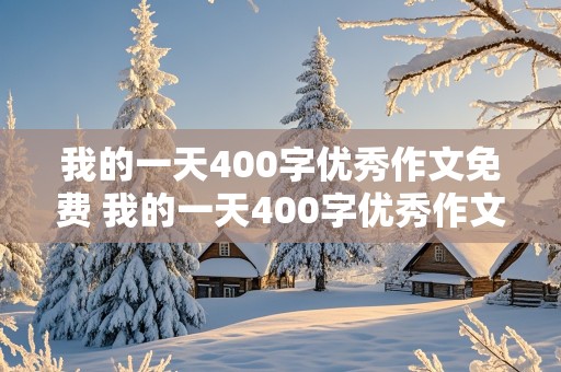 我的一天400字优秀作文免费 我的一天400字优秀作文免费下载