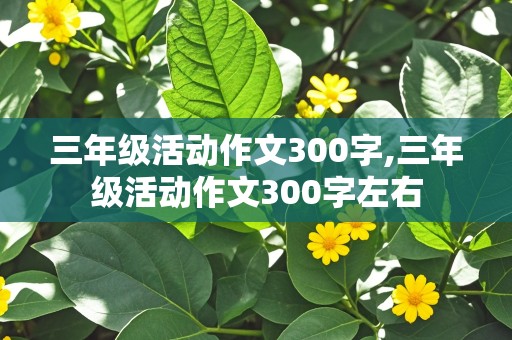 三年级活动作文300字,三年级活动作文300字左右