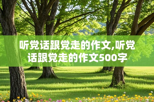 听党话跟党走的作文,听党话跟党走的作文500字