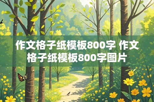 作文格子纸模板800字 作文格子纸模板800字图片