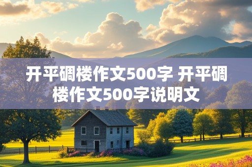 开平碉楼作文500字 开平碉楼作文500字说明文