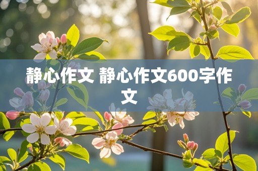 静心作文 静心作文600字作文