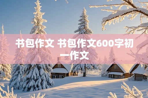 书包作文 书包作文600字初一作文