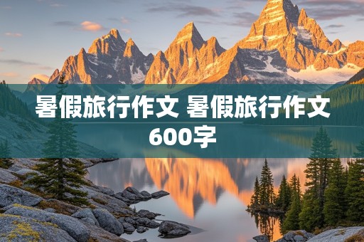 暑假旅行作文 暑假旅行作文600字