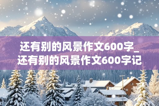 还有别的风景作文600字_还有别的风景作文600字记叙文