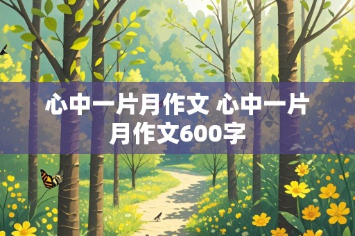 心中一片月作文 心中一片月作文600字