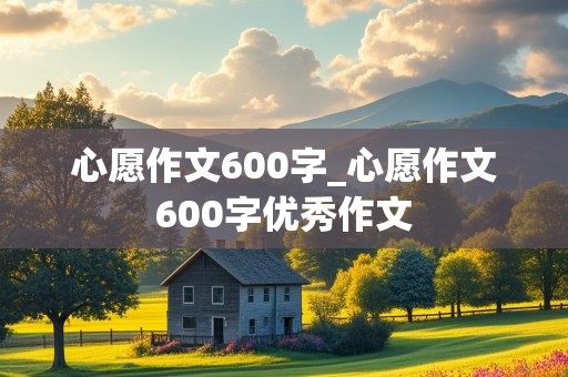 心愿作文600字_心愿作文600字优秀作文