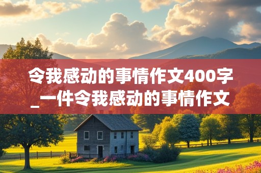 令我感动的事情作文400字_一件令我感动的事情作文400字