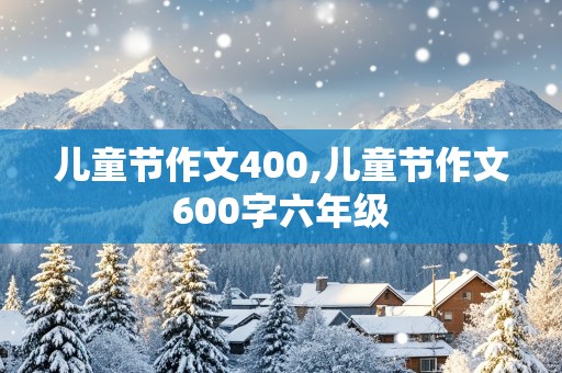 儿童节作文400,儿童节作文600字六年级