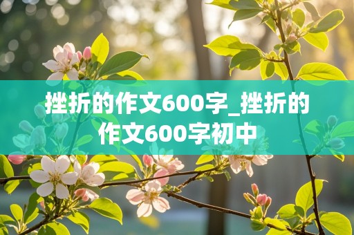 挫折的作文600字_挫折的作文600字初中