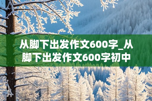 从脚下出发作文600字_从脚下出发作文600字初中