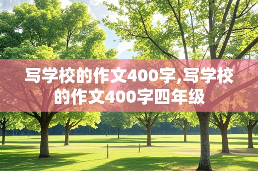 写学校的作文400字,写学校的作文400字四年级