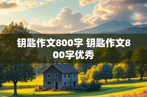 钥匙作文800字 钥匙作文800字优秀