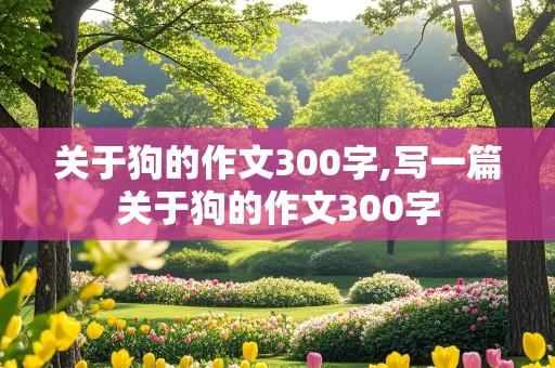 关于狗的作文300字,写一篇关于狗的作文300字