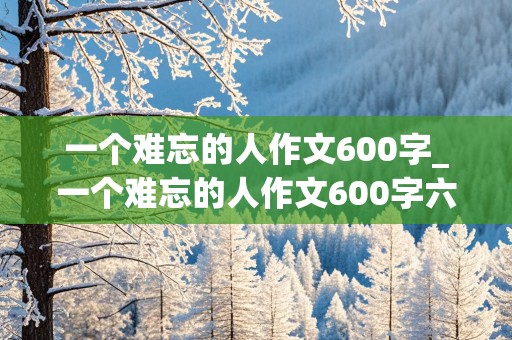 一个难忘的人作文600字_一个难忘的人作文600字六年级