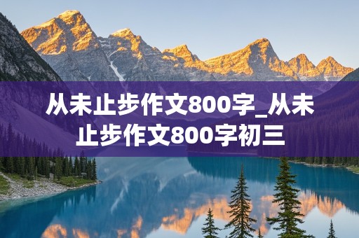 从未止步作文800字_从未止步作文800字初三