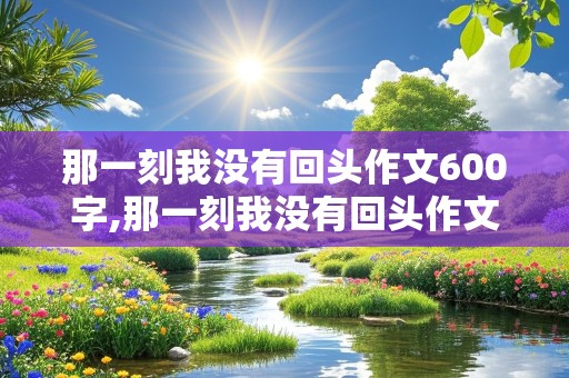 那一刻我没有回头作文600字,那一刻我没有回头作文600字初三